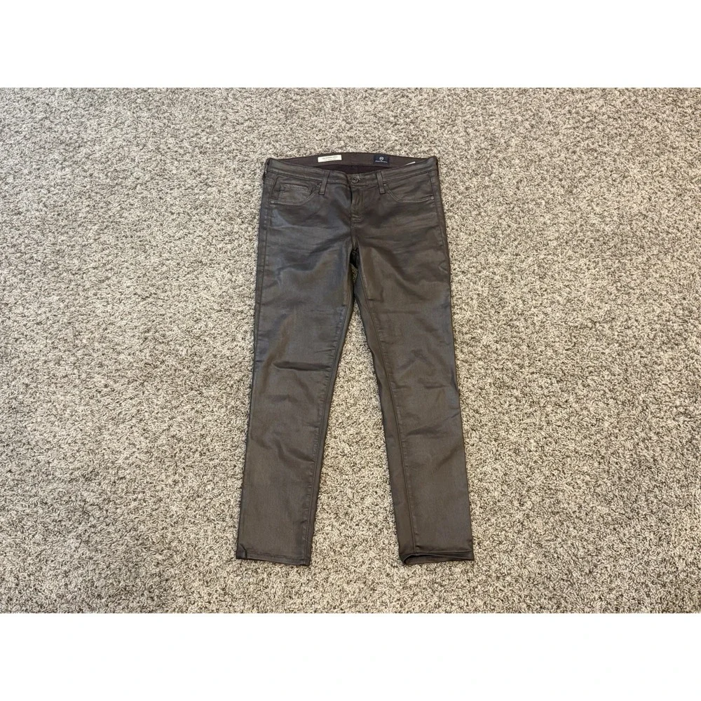AG Adriano Goldschmied Jeans Womens Brown The Legging Ankle Super Skinny USA